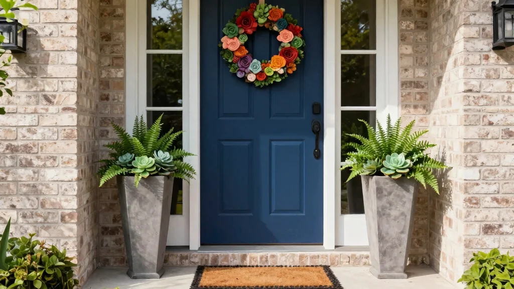 11 Faux Outdoor Plants Front Doors Ideas