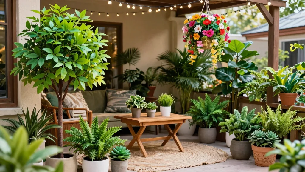 11 Outdoor Faux Plants Patio Ideas Durable
