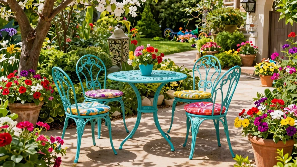 11 Painted Wrought Iron Patio Furniture Ideas