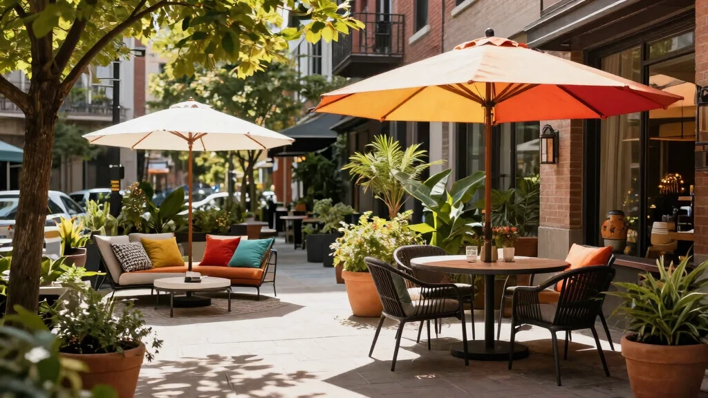12 Patio Furniture with Umbrella Ideas for Cozy Urban Spaces