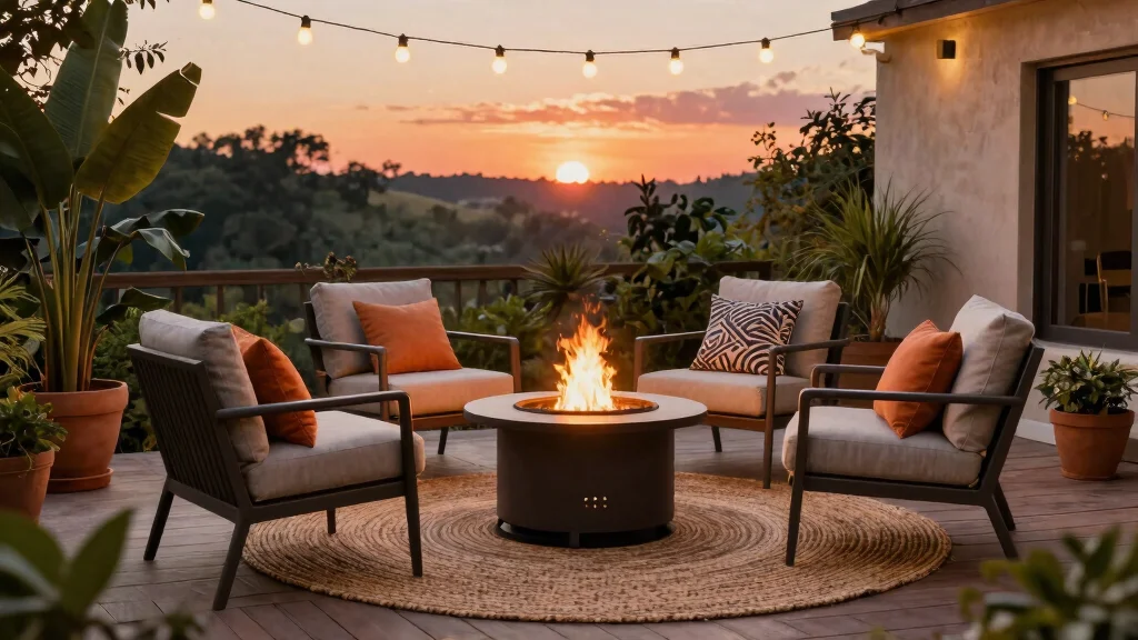 15 Patio Furniture with Fire Pit Table Ideas for Your Small Outdoor Space